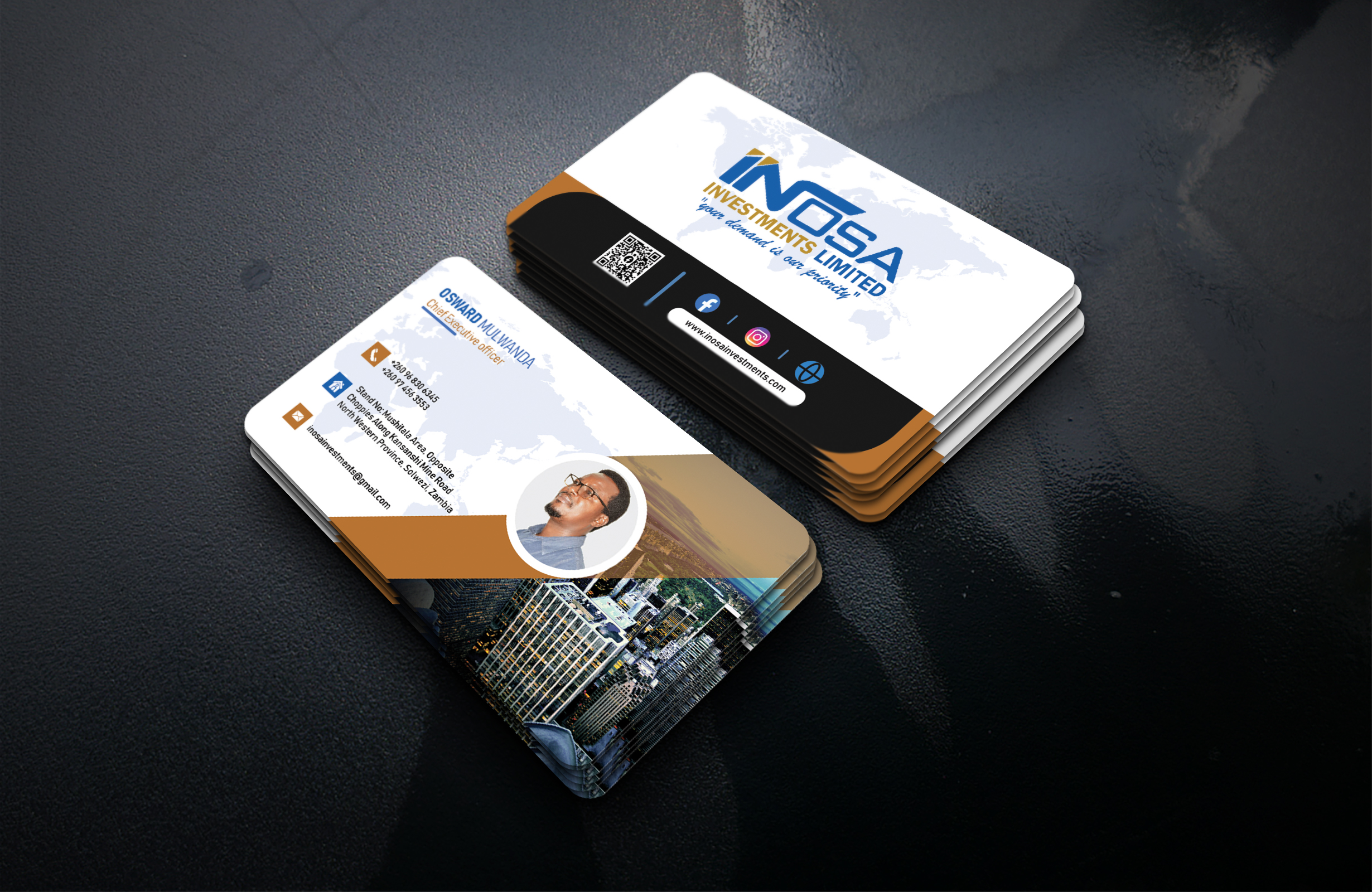 Inosa business cards design